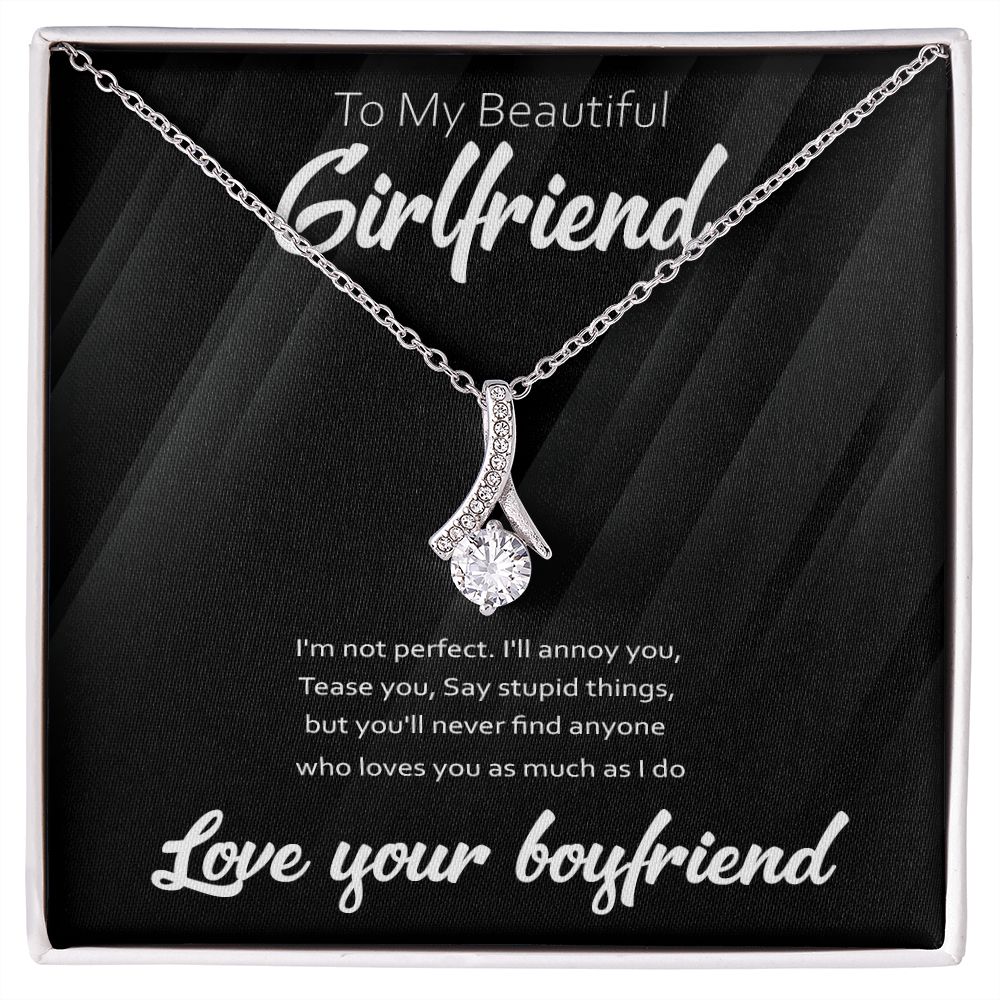 To My Beautiful Girlfriend FOREVER LOVE NECKLACE GIFT Safaan