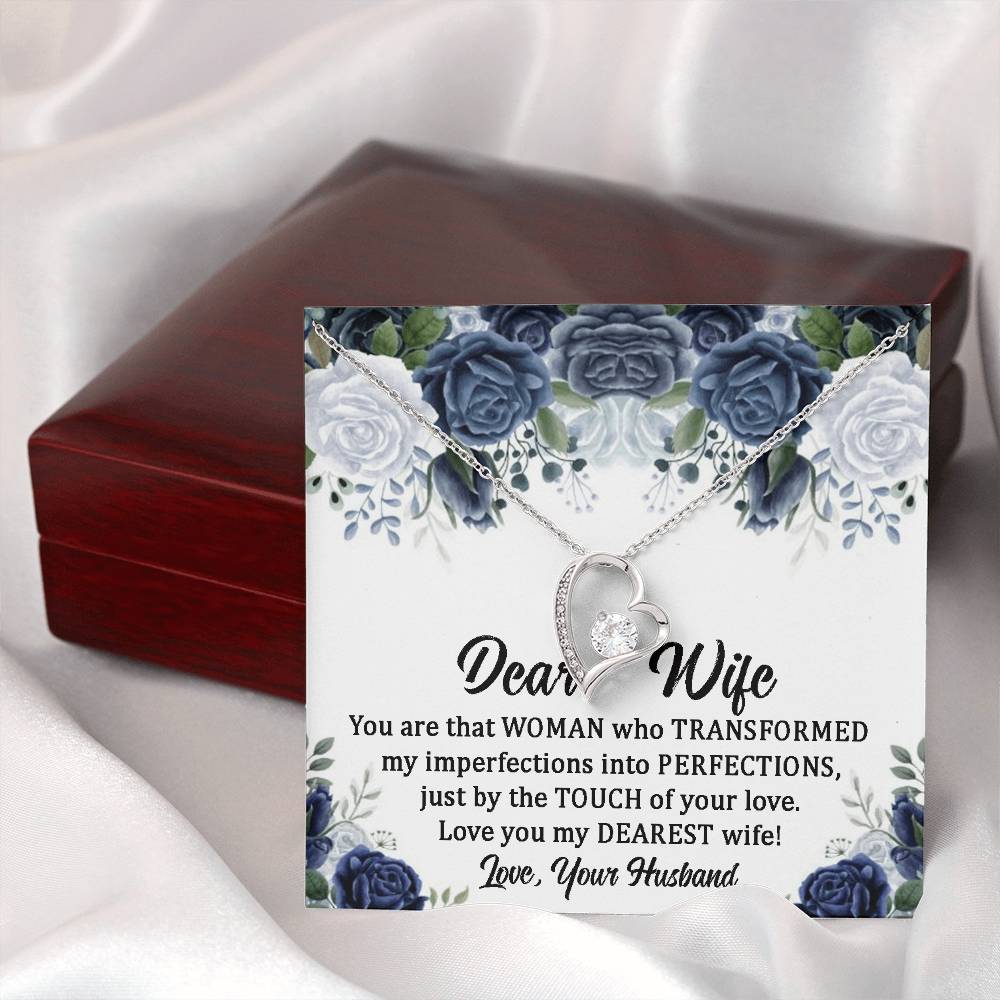 Wife Gifts To My Wife Necklace From Husband With Heartfelt Message, To My Soulmate Necklace For Women,