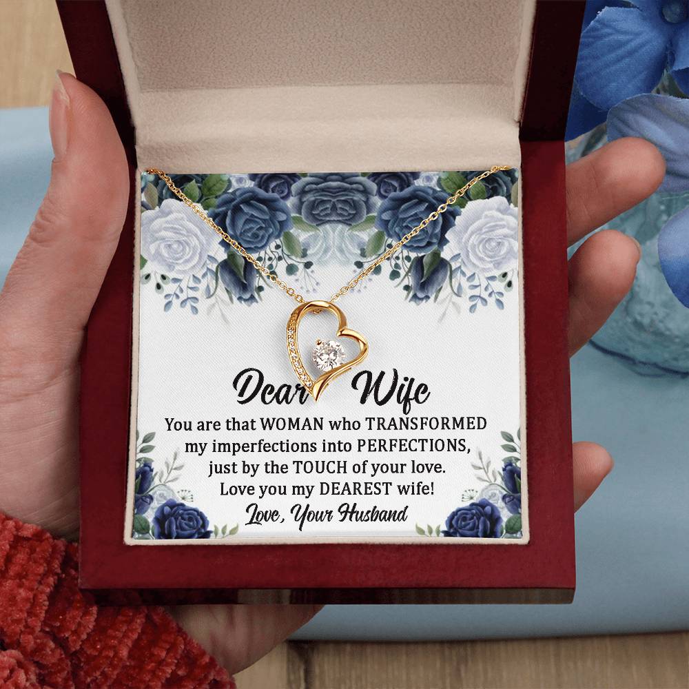 Wife Gifts To My Wife Necklace From Husband With Heartfelt Message, To My Soulmate Necklace For Women,