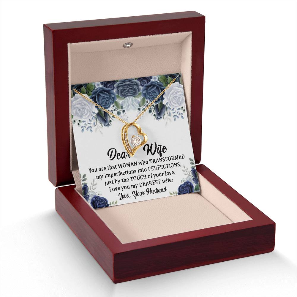 Wife Gifts To My Wife Necklace From Husband With Heartfelt Message, To My Soulmate Necklace For Women,
