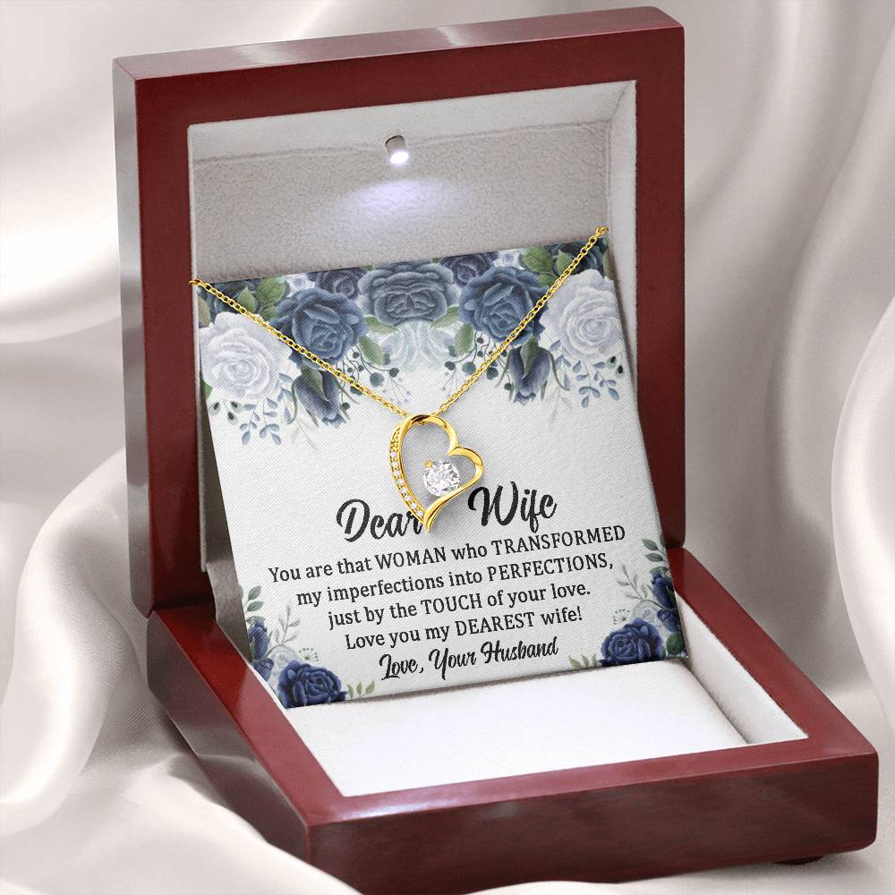 Wife Gifts To My Wife Necklace From Husband With Heartfelt Message, To My Soulmate Necklace For Women,