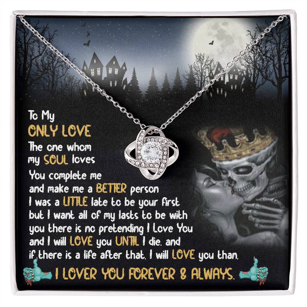 Cool Gifts For Wife Birthday Necklace Gift From Husband To My Badass Wife Crown Love Knot Pendant Valentines Day