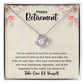 Retirement Gifts for Women Necklace, Farewell Gifts, Best Retirement Gifts Ideas, 14K White Gold Plated Cubic Zirconia Love Knot