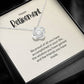 Retirement Gifts for Women Necklace, Farewell Gifts, Best Retirement Gifts Ideas, 14K White Gold Plated Cubic Zirconia Love Knot