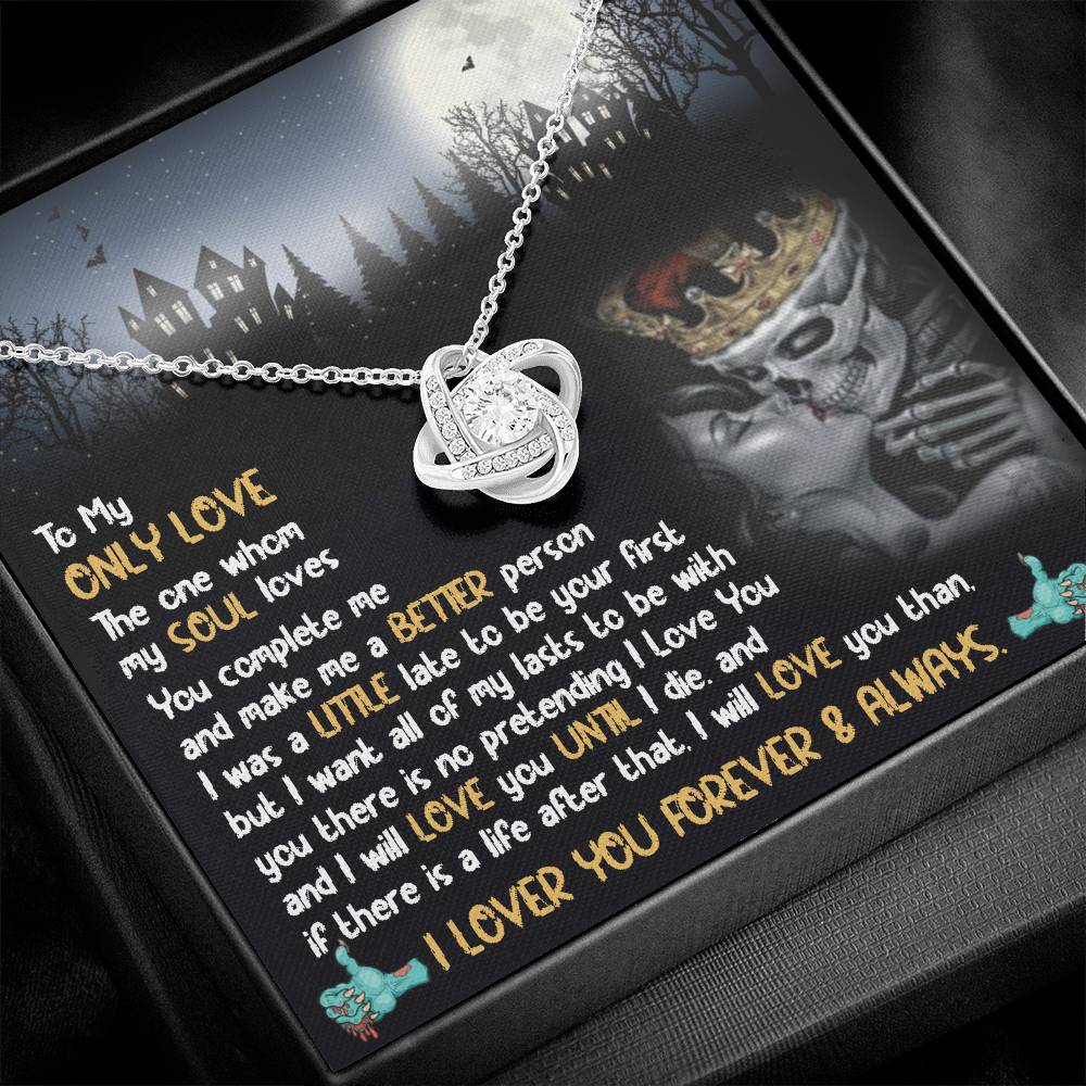Cool Gifts For Wife Birthday Necklace Gift From Husband To My Badass Wife Crown Love Knot Pendant Valentines Day