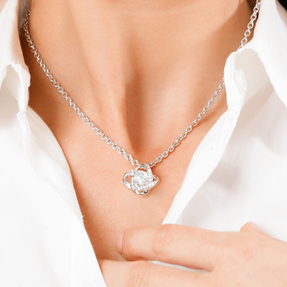 Cool Gifts For Wife Birthday Necklace Gift From Husband To My Badass Wife Crown Love Knot Pendant Valentines Day