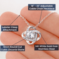 Retirement Gifts for Women Necklace, Farewell Gifts, Best Retirement Gifts Ideas, 14K White Gold Plated Cubic Zirconia Love Knot