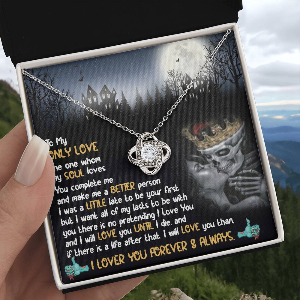 Cool Gifts For Wife Birthday Necklace Gift From Husband To My Badass Wife Crown Love Knot Pendant Valentines Day