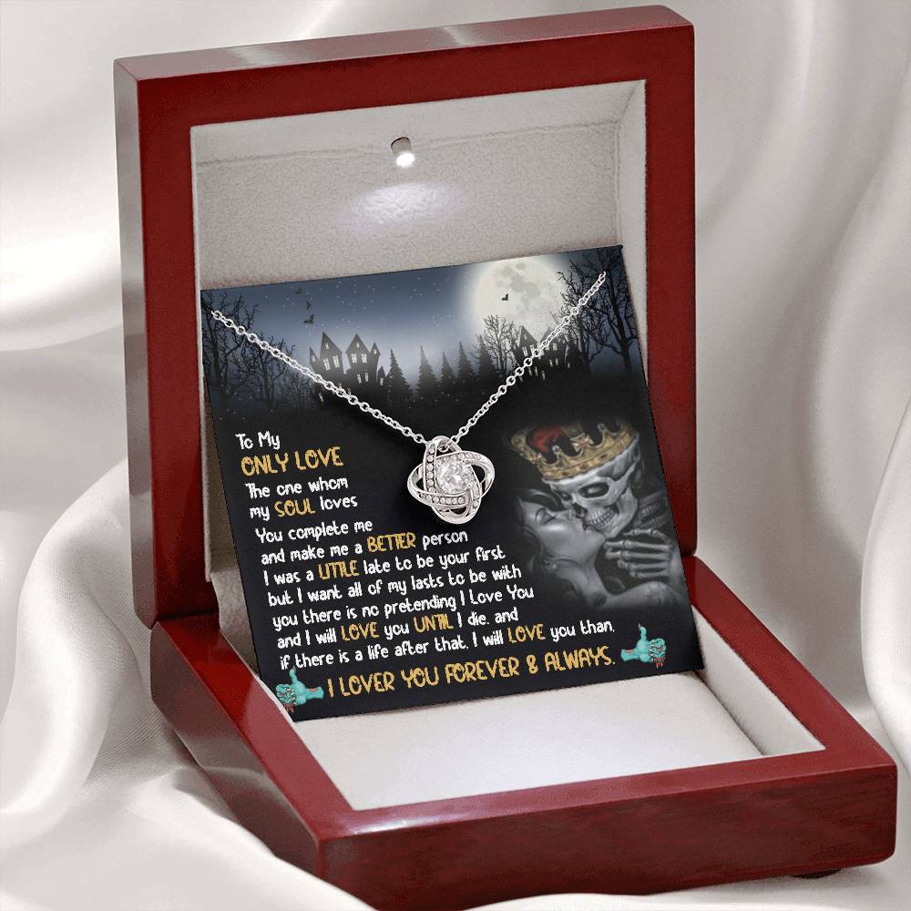 Cool Gifts For Wife Birthday Necklace Gift From Husband To My Badass Wife Crown Love Knot Pendant Valentines Day