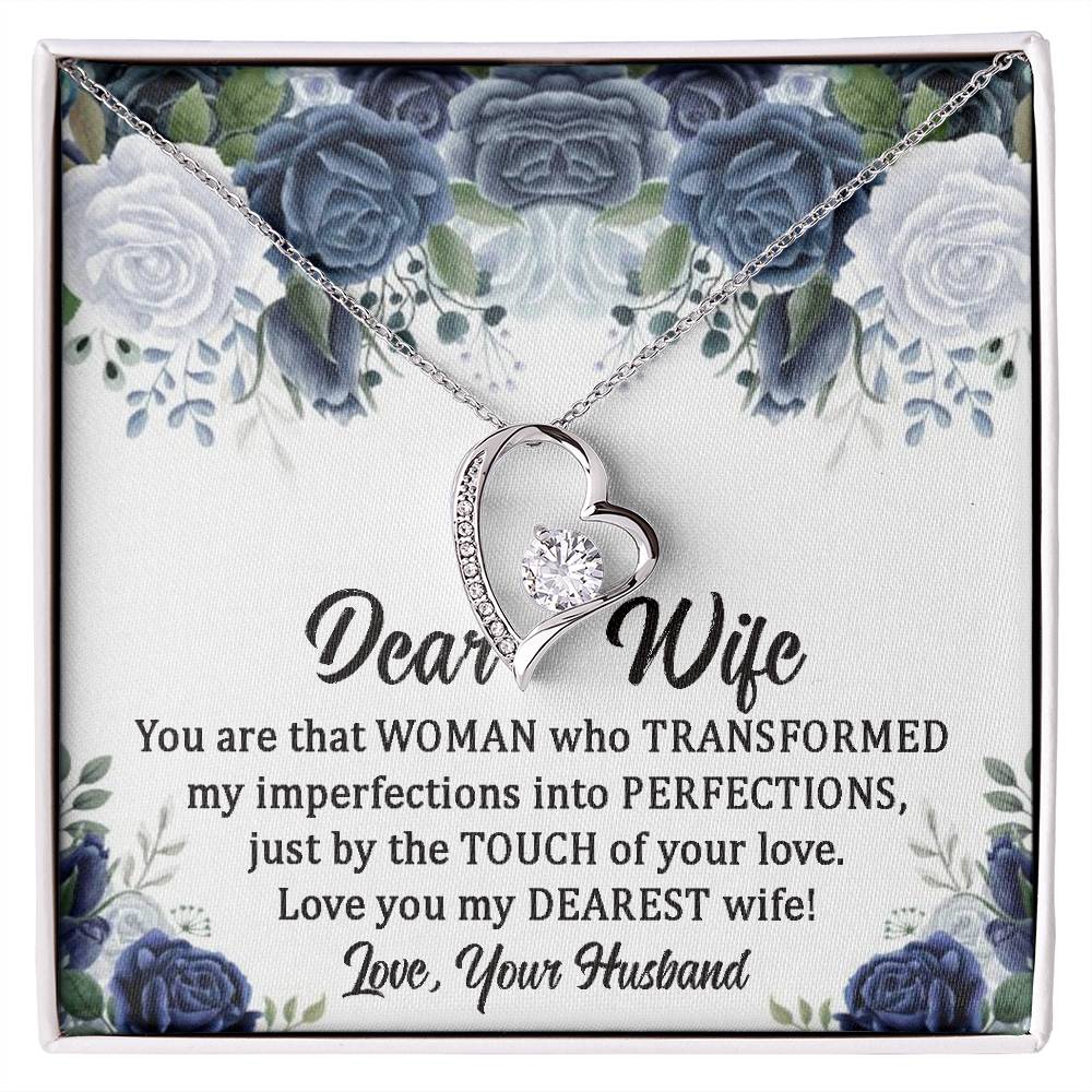 Wife Gifts To My Wife Necklace From Husband With Heartfelt Message, To My Soulmate Necklace For Women,