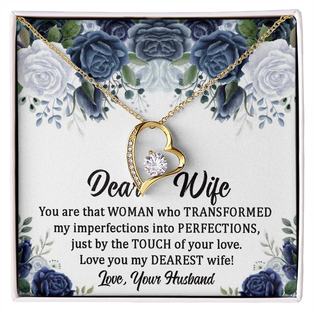 Wife Gifts To My Wife Necklace From Husband With Heartfelt Message, To My Soulmate Necklace For Women,