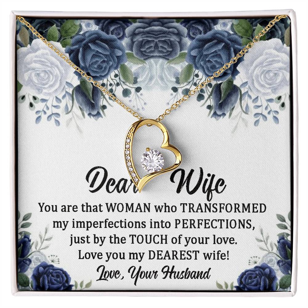 Wife Gifts To My Wife Necklace From Husband With Heartfelt Message, To My Soulmate Necklace For Women,