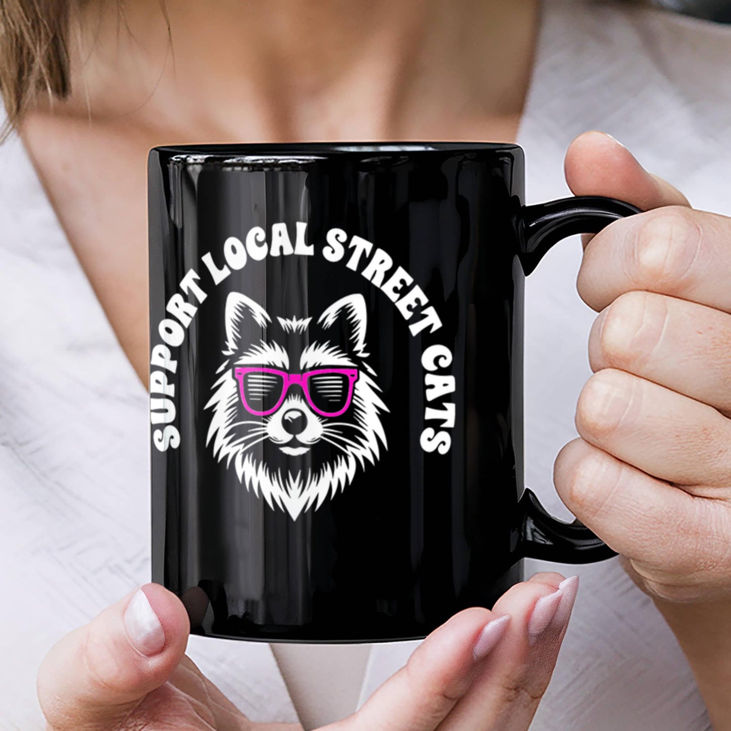 Black Ceramic Mug - 11oz Design Template black